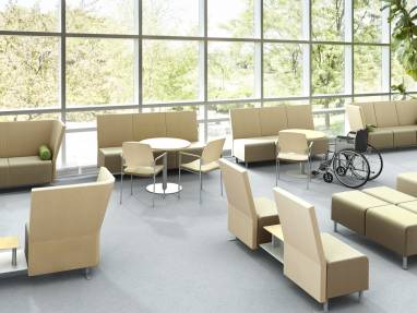 Neighbor lounge seating in medical visiting area