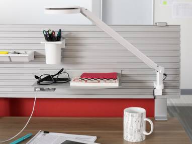 Slatwall with shelves and organizers