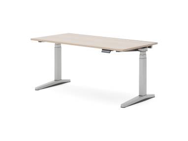 Ology Height-Adjustable Desk with wood finish top