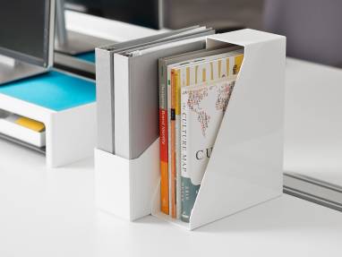 SOTO Diagonal Box holding books on desk