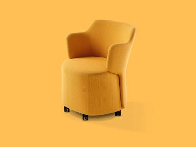 Orangebox Skomer chair on orange background
