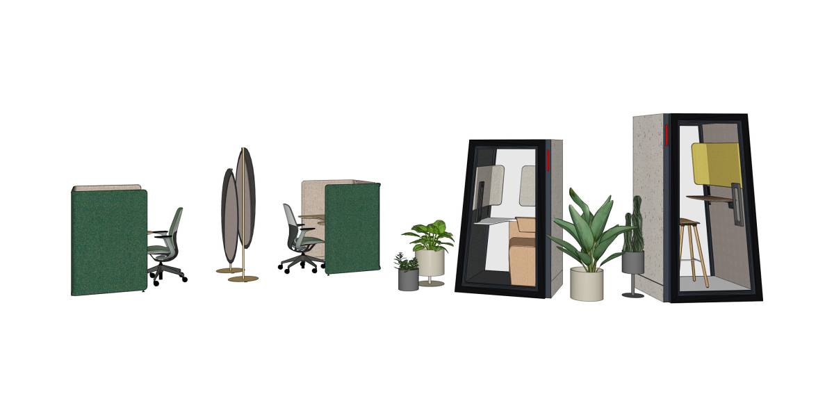Hybrid Collection: Individual Privacy Spaces - Steelcase