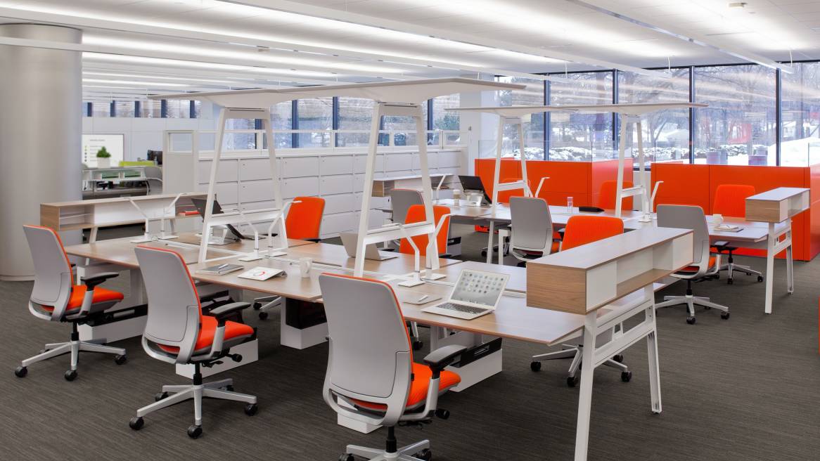 Bivi Modern Office Desk System Steelcase