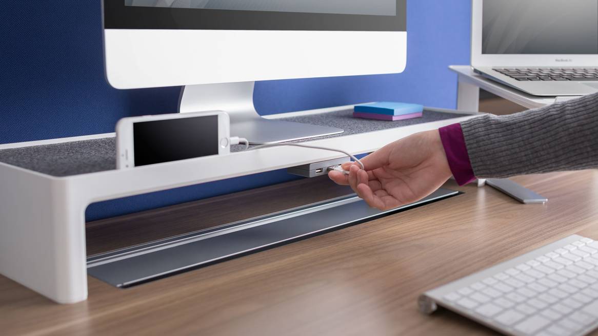 Soto Technology Solutions Desk Shelf Steelcase Usb Charging Station