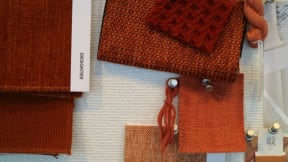 Designtex fabrics in red tones