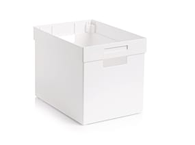 White organisation tools box on a white background