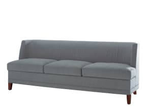 Blue-Grey Three-Seat Thoughtful Lounge Sofa