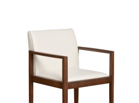Collaboration Open Arm Chair with White Cushion