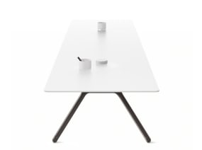 Coalesse Potrero415 table with PowerPod on white background