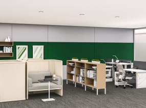 Library environment with Steelcase furniture