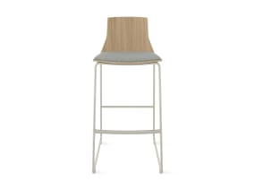 Montara650 stool with wood back and grey seat