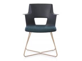 Shortcut X Base Chair in Blue and Dark Gray