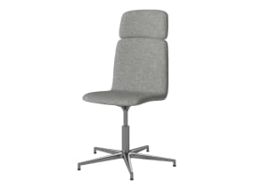 Palm CEO Office Chair with Upholstered Seat on white background