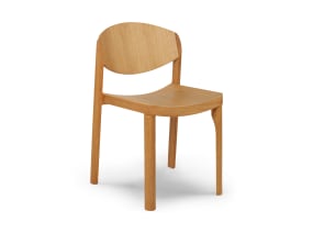 Mauro Chair, Wood, Single on white