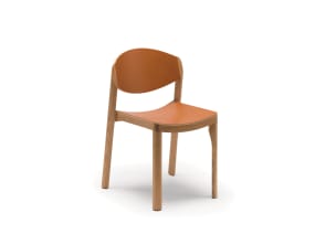 Mauro Chair, Leather, Single on white