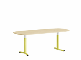 Migration SE Height-Adjustable Meeting Table On White