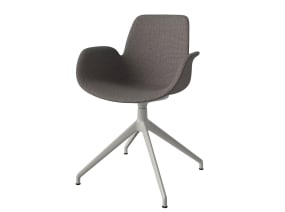 Seed Chair (Lounge-Stil) mit 4-Stern-Fußkreuz Auf weißem Hintergrund