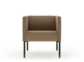 Brix Armchair with Narrow Armrest on white background