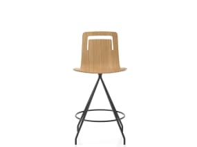 Klip Swivel Counter Stool with Handle on white background