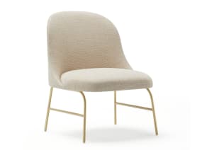 Aleta Metal Base Lounge Chair on white background