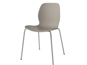 Seed Chair Polypropylene with Metal Legs on white background
