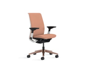 Think Task chair upholstered back on white background