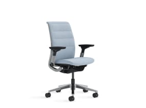 Think Task chair quilted upholstered back on white background