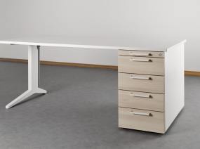 Implicit collection of personal storage cabinets and office storage units in multiple finishes, designed to secure belongings and support organization in flexible workplace environments.