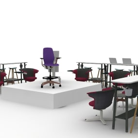 Rendering of a Upskilling Corporate Learning space