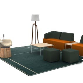 Collet Rug,Thread, Massaud Chair, B-Free Small Cubes, Turn Stool, B-Free Tables, Stilt Floor Lamp Planning Ideas