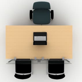 Currency Desk, Amia Chair, Max Stacker III, Desktop Separation Screens Planning Idea