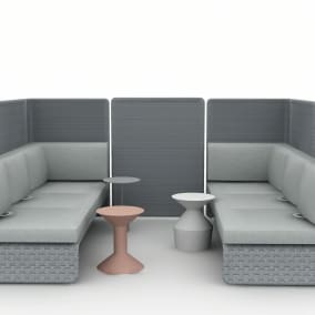 Rendering of a setting with lagunitas lounge seating