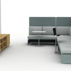 Lagunitas Lounge System, Lagunitas Personal Table, Exponents Credenza Planning Idea