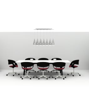 PowerPod, Exponents Credenza, Potrero415, Potrero415 Light, Millbrae Table, Lox Chair and Stool Planning Idea