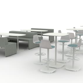 Enea Lottus Seating, Enea Lottus Table, Enea Table, Enea Seating, Together Bench