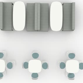 Enea Lottus Seating, Enea Lottus Table, Enea Table, Enea Seating, Together Bench