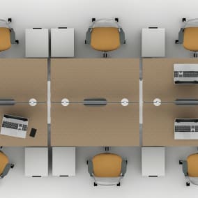 Steelcase Series 1 Stool​, Bivi High Sit table, TS Mobile Pedestal​ Planning Idea
