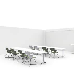 Montara650 Table, Flow A3 panel, Shorcut Stool, Shortcut Chair X Base, Akira table