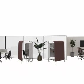 Steelcase Flex Kiosk, Steelcase Flex Collection HA Desk, Steelcase Flex Collection Boards & Screens, Steelcase Series 1 Task Chair, Steelcase Freestanding Screen, Steelcase Cavatina Bar Stool, Steelcase Karman Task Chair, Coalesse Potrero415, Steelcase Flex Acoustic Boundary,