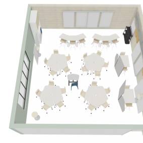 Secondary Education Classroom ISO view -ZJ7KU6CE planning idea