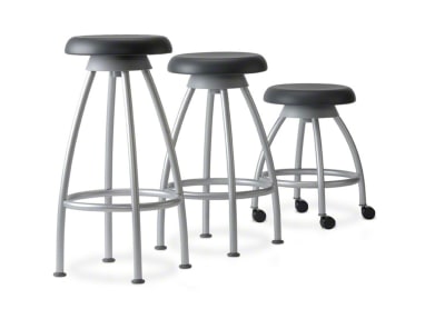 3 Verge stools with and without casters of different heights