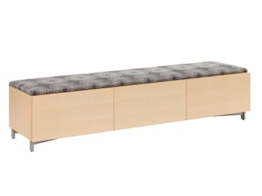 Exponents Bench with Dark Grey and White Pattern