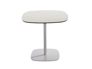 White Enea Lottus Table with rounded square top