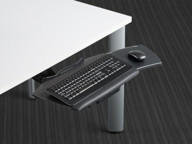 Slider Platform extended from underneath a desk