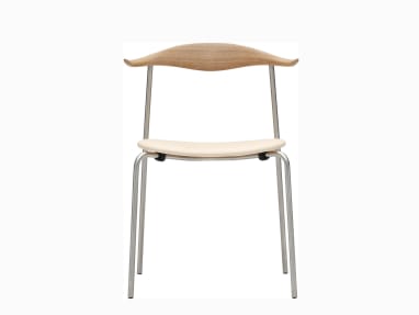 Front View of CH88 Chair with a light wood finish
