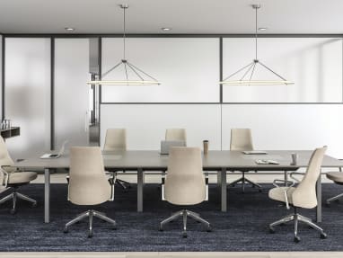 Massaud Conference chairs around a large meeting table