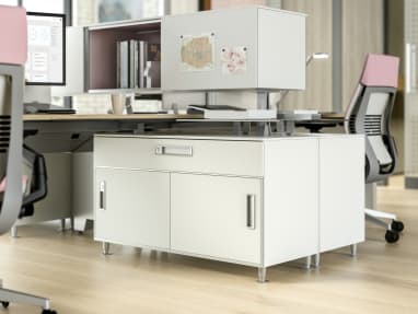 Metal filing cabinets