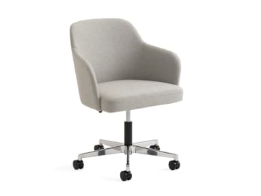 Sterling conference chair with 5 star chrome base on wheels by West Elm