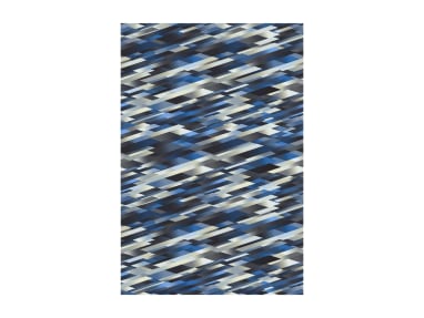 Diagonal Gradient Blue Moooi Carpets On White