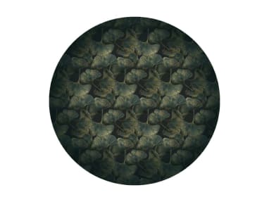 Ginko Leaf Green Round Moooi Carpets On White
